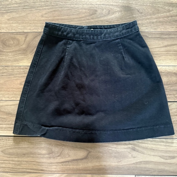 American Apparel | Size S | Vintage Black Denim Button-Down Skirt - Picture 6 of 9